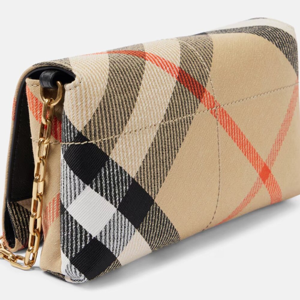 【Burberry】Snip Mini Chain Bag Nova Check in Sand Free Shipping - Picture 14 of 15